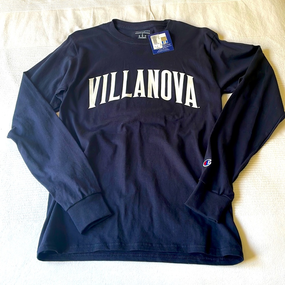 Villanova Champion brand new navy long sleeve t-shirt S